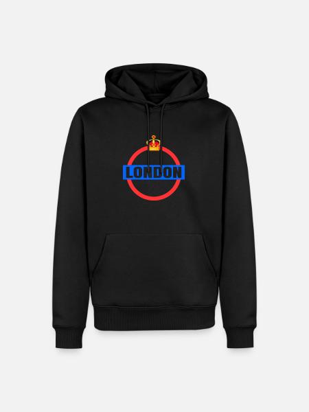 London - Men’s Premium Organic Hoodie - black