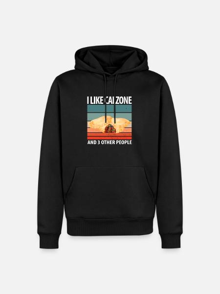 Calzone Pizza Gift - Men’s Premium Organic Hoodie - black