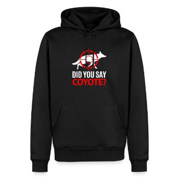 Coyote Hunting Coyote Jagen Geschenk - Männer Premium Bio Hoodie - Schwarz - Vorne - Nico (187cm)