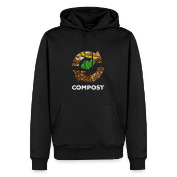 Kompost Würmer Geschenk - Männer Premium Bio Hoodie - Schwarz - Vorne - Nico (187cm)