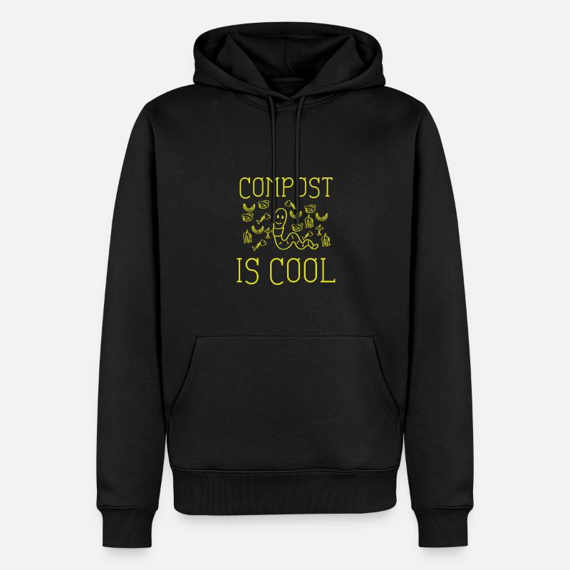 Cadeau de vers de compost - Sweat à capuche Premium bio Homme - noir