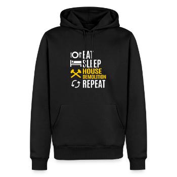 Haus Zerstörung Renovierung Geschenk - Männer Premium Bio Hoodie - Schwarz - Vorne - Nico (187cm)