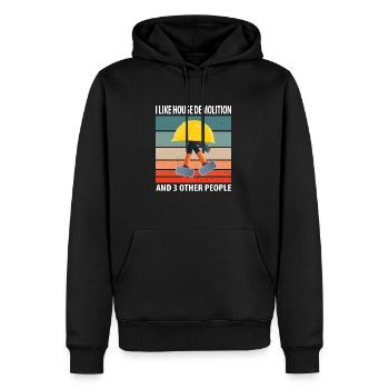 Haus Zerstörung Renovierung Geschenk - Männer Premium Bio Hoodie - Schwarz - Vorne - Nico (187cm)