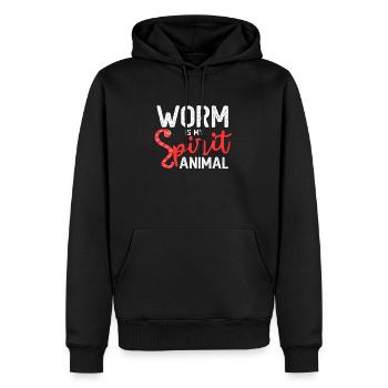 Kompost Würmer Geschenk - Männer Premium Bio Hoodie - Schwarz - Vorne - Nico (187cm)