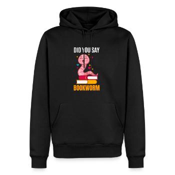 Compost Worms Gift - Men’s Premium Organic Hoodie - black - Front - Nico (187cm)