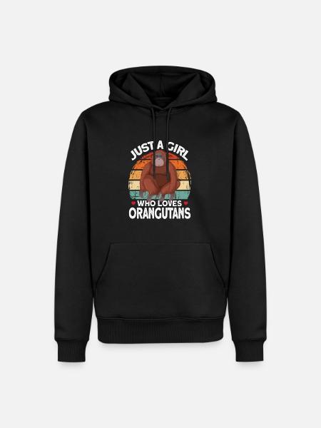 Orangutan - Men’s Premium Organic Hoodie - black