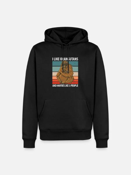 Orangutan - Men’s Premium Organic Hoodie - black