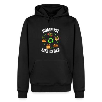 Kompost Würmer Geschenk - Männer Premium Bio Hoodie - Schwarz - Vorne - Nico (187cm)