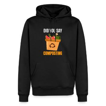 Kompost Würmer Geschenk - Männer Premium Bio Hoodie - Schwarz - Vorne - Nico (187cm)