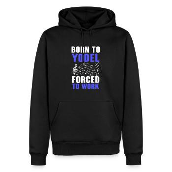 Jodeln - Männer Premium Bio Hoodie - Schwarz - Vorne - Nico (187cm)