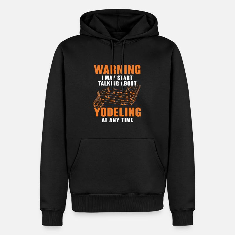 Jodeln - Männer Premium Bio Hoodie - Schwarz