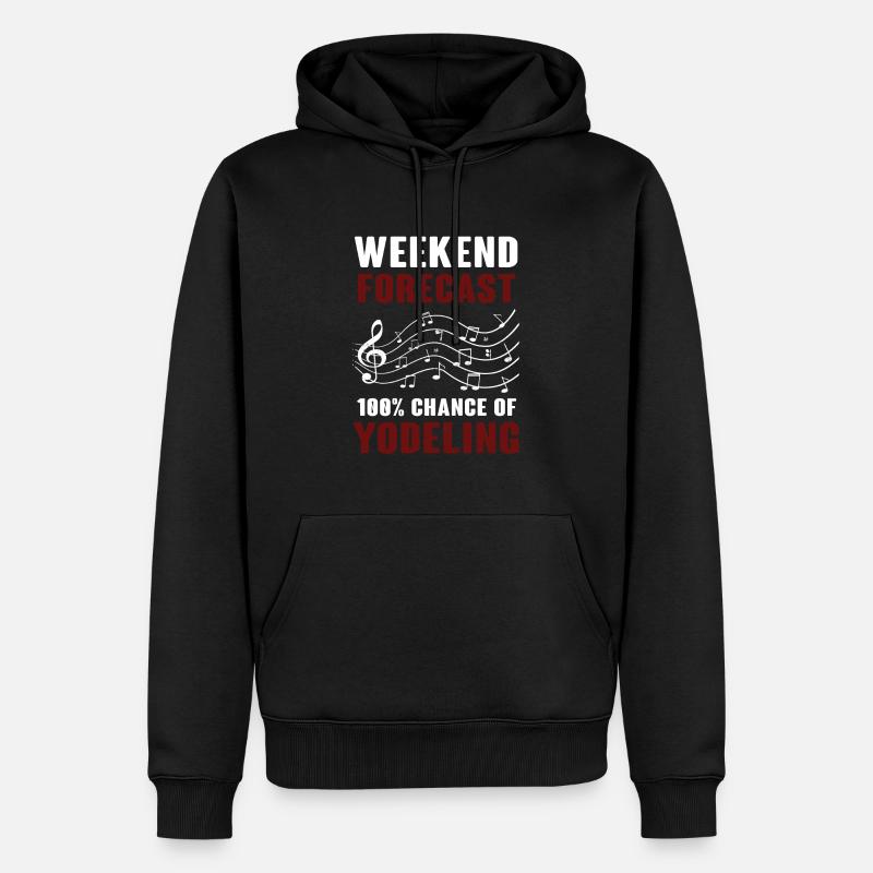 Jodeln - Männer Premium Bio Hoodie - Schwarz