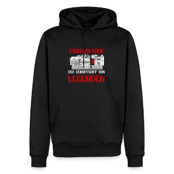 Osnabrück Der Geburtsort Von Legenden - Männer Premium Bio Hoodie - Schwarz - Vorne - Nico (187cm)