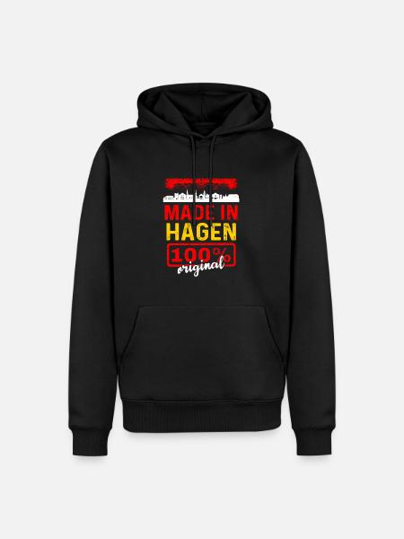 Hagen - Men’s Premium Organic Hoodie - black