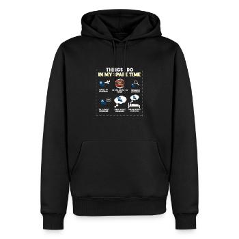 Ce que je fais pendant mon temps libre Louisiane - Sweat à capuche Premium bio Homme - noir - Devant - Nico (187cm)