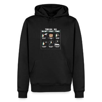 Dinge, die ich in meiner Freizeit tue Irland - Männer Premium Bio Hoodie - Schwarz - Vorne - Nico (187cm)