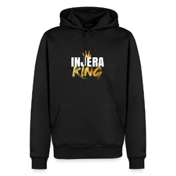 Traditional Ethiopian-Eritrean Injera bread - Men’s Premium Organic Hoodie - black - Front - Nico (187cm)