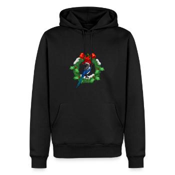 Perfektes lustiges niedliches Elster Vogel Design - Männer Premium Bio Hoodie - Schwarz - Vorne - Nico (187cm)
