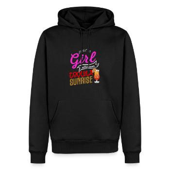 Tequila sunrise - Sweat à capuche Premium bio Homme - noir - Devant - Nico (187cm)