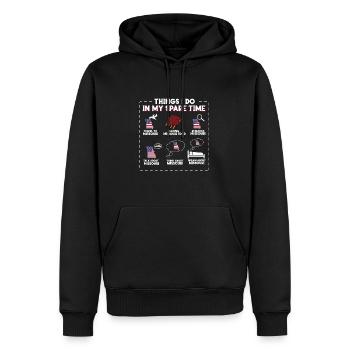 Missouri - Männer Premium Bio Hoodie - Schwarz - Vorne - Nico (187cm)