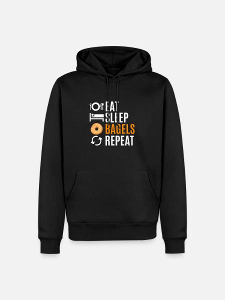 Bagel Bagels Gift - Men’s Premium Organic Hoodie - black