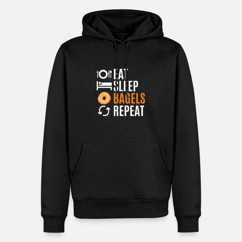 Bagel Bagels Cadeau - Sweat à capuche Premium bio Homme - noir