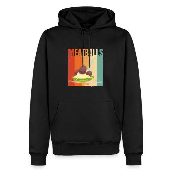 Meatball Frikadelle Essen Geschenk - Männer Premium Bio Hoodie - Schwarz - Vorne - Nico (187cm)
