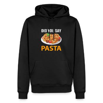 Sagten Sie Pasta? - Männer Premium Bio Hoodie - Schwarz - Vorne - Nico (187cm)