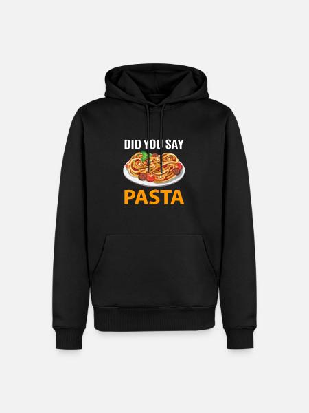Did you say pasta? - Men’s Premium Organic Hoodie - black