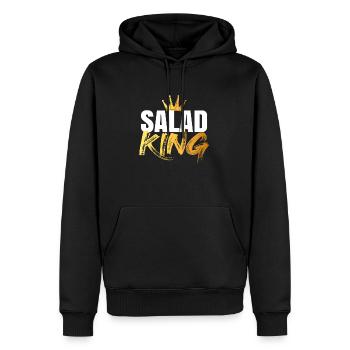 Salade King - Sweat à capuche Premium bio Homme - noir - Devant - Nico (187cm)