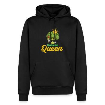 Brocoli Queen - Sweat à capuche Premium bio Homme - noir - Devant - Nico (187cm)