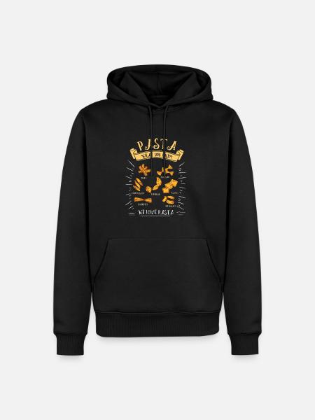 Pasta Nudeln Italien Geschenk - Männer Premium Bio Hoodie - Schwarz