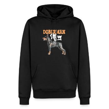 Dobermann Hund Dobermann Mutter - Männer Premium Bio Hoodie - Schwarz - Vorne - Nico (187cm)