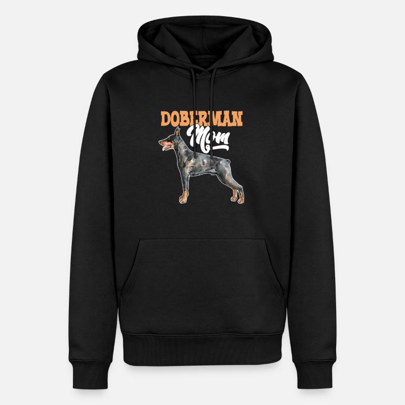 Doberman Chien Doberman Maman - Sweat à capuche Premium bio Homme - noir