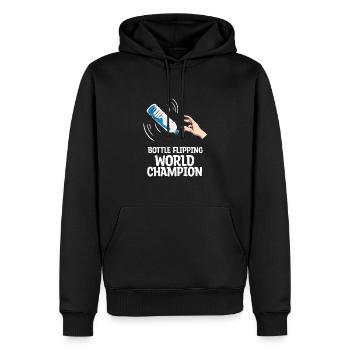 Water Bottle Flipping Flaschendrehen - Männer Premium Bio Hoodie - Schwarz - Vorne - Nico (187cm)