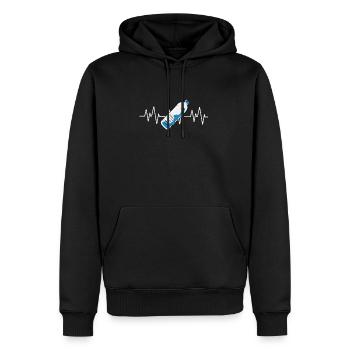 Water Bottle Flipping Flaschendrehen - Männer Premium Bio Hoodie - Schwarz - Vorne - Nico (187cm)
