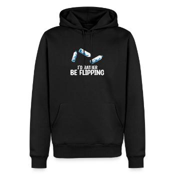Water Bottle Flipping Flaschendrehen - Männer Premium Bio Hoodie - Schwarz - Vorne - Nico (187cm)