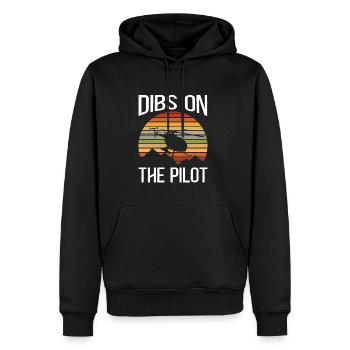 Cadeau de pilote d’hélicoptère - Sweat à capuche Premium bio Homme - noir - Devant - Nico (187cm)