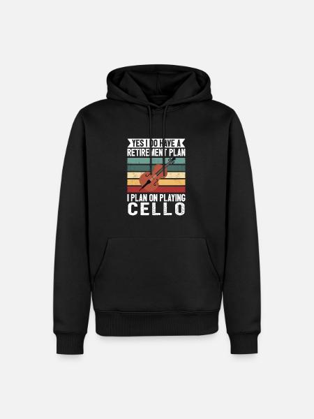 Cello Funny Gift Viola - Men’s Premium Organic Hoodie - black