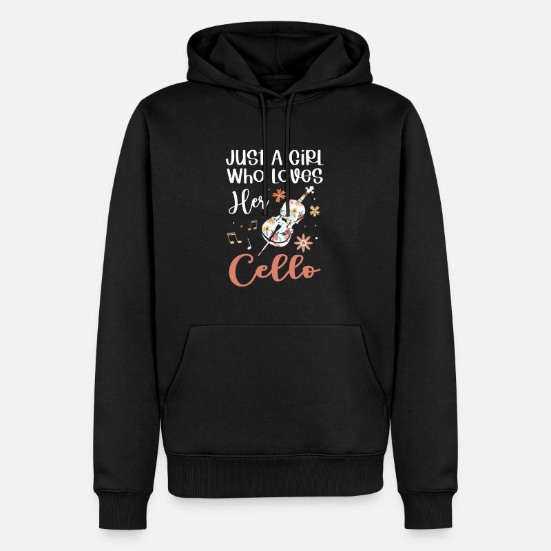 Violoncelle Drôle Cadeau Alto - Sweat à capuche Premium bio Homme - noir