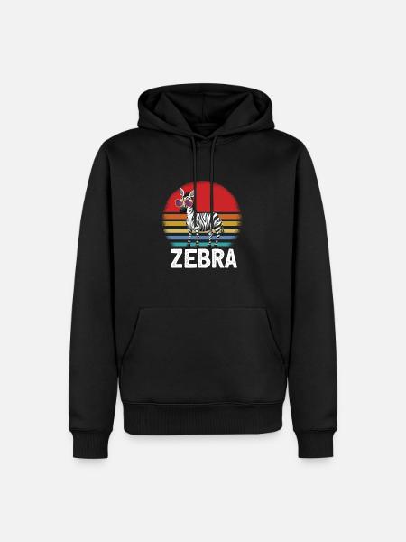 Zebra Sunglasses - Men’s Premium Organic Hoodie - black
