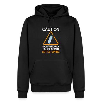 Water Bottel Flipping Gift Bottle - Sweat à capuche Premium bio Homme - noir - Devant - Nico (187cm)
