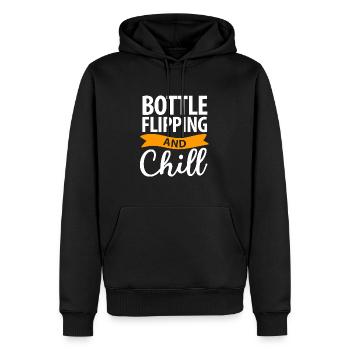 Water Bottel Flipping Gift Bottle - Sweat à capuche Premium bio Homme - noir - Devant - Nico (187cm)