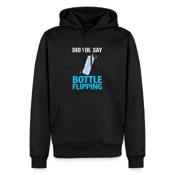 Water Bottel Flipping Gift Bottle - Sweat à capuche Premium bio Homme - noir - Devant - Nico (187cm)