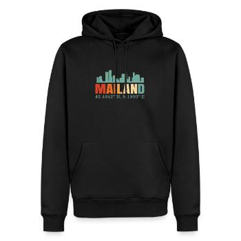 Mailand Italien Skyline - Männer Premium Bio Hoodie - Schwarz - Vorne - Nico (187cm)