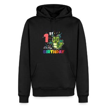 Chenille - Sweat à capuche Premium bio Homme - noir - Devant - Nico (187cm)