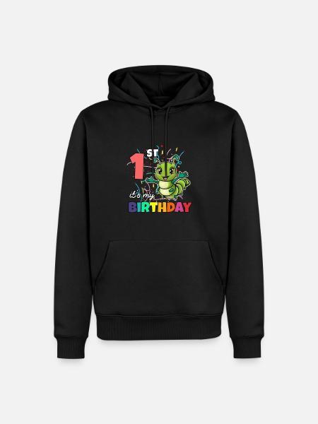 Chenille - Sweat à capuche Premium bio Homme - noir