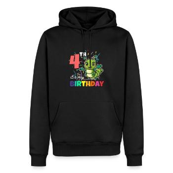 Chenille - Sweat à capuche Premium bio Homme - noir - Devant - Nico (187cm)