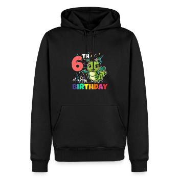 Chenille - Sweat à capuche Premium bio Homme - noir - Devant - Nico (187cm)