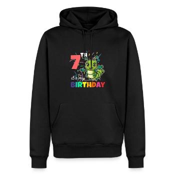 Chenille - Sweat à capuche Premium bio Homme - noir - Devant - Nico (187cm)